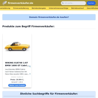 Screenshot firmenverkäufer.de