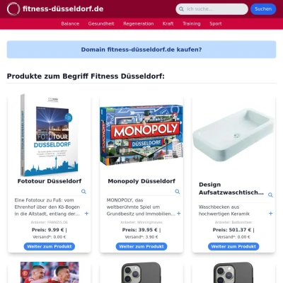 Screenshot fitness-düsseldorf.de