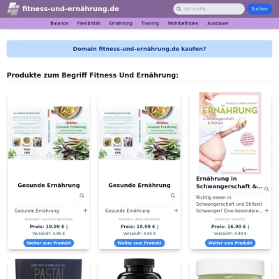 Screenshot fitness-und-ernährung.de