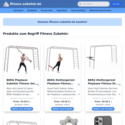 Screenshot fitness-zubehör.de