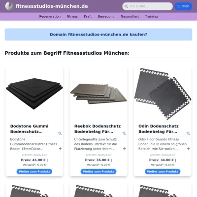 Screenshot fitnessstudios-münchen.de
