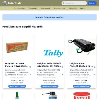 Screenshot fixieröl.de