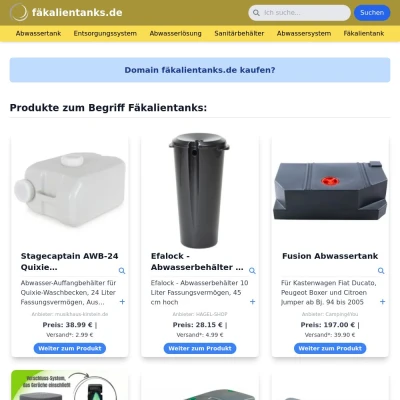 Screenshot fäkalientanks.de