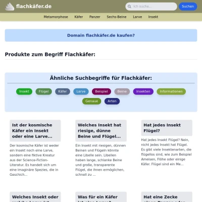 Screenshot flachkäfer.de