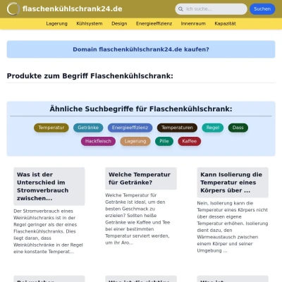 Screenshot flaschenkühlschrank24.de