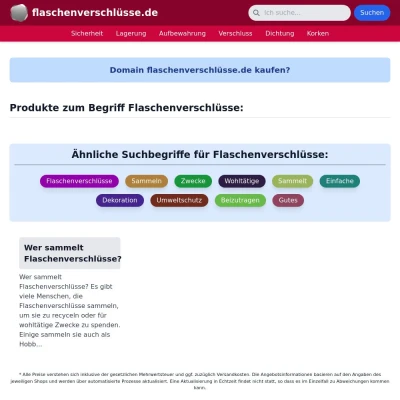 Screenshot flaschenverschlüsse.de