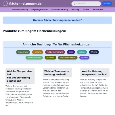 Screenshot flächenheizungen.de