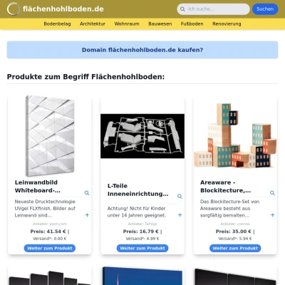 Screenshot flächenhohlboden.de