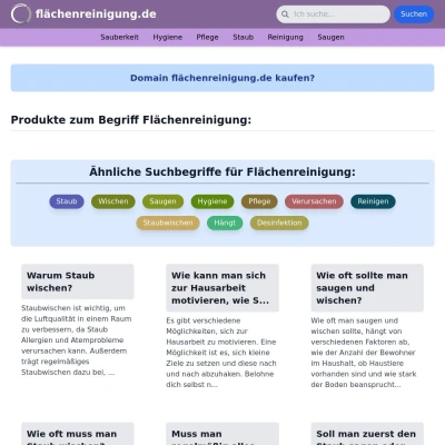 Screenshot flächenreinigung.de