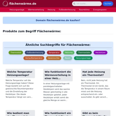 Screenshot flächenwärme.de