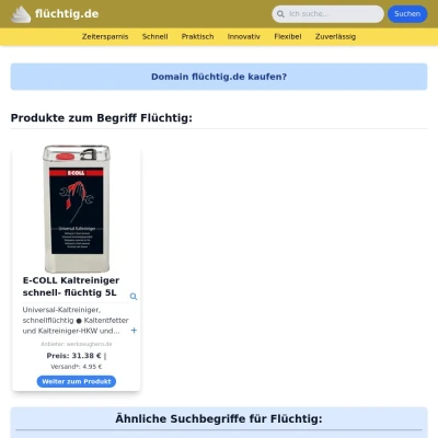 Screenshot flüchtig.de