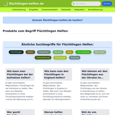 Screenshot flüchtlingen-helfen.de