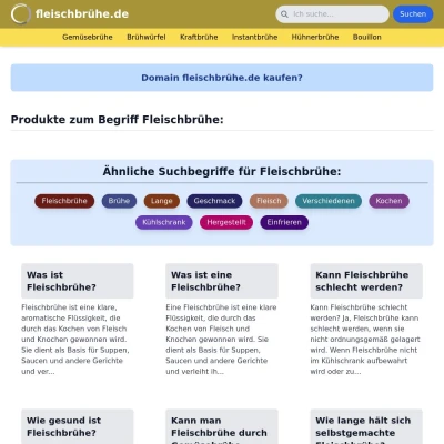 Screenshot fleischbrühe.de