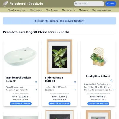 Screenshot fleischerei-lübeck.de