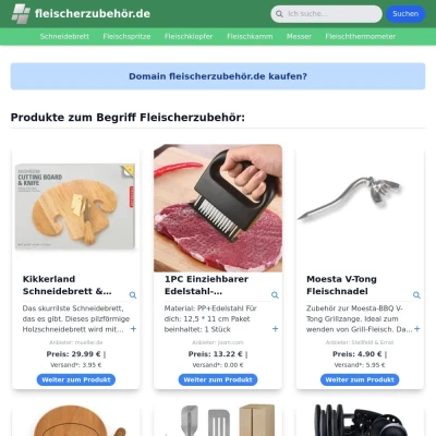 Screenshot fleischerzubehör.de