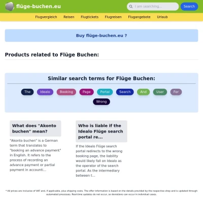 Screenshot flüge-buchen.eu