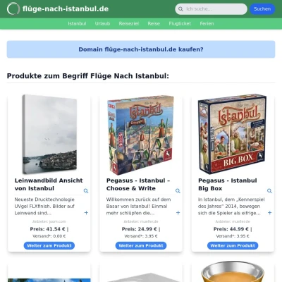 Screenshot flüge-nach-istanbul.de