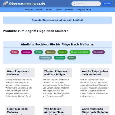Screenshot flüge-nach-mallorca.de