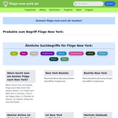 Screenshot flüge-new-york.de
