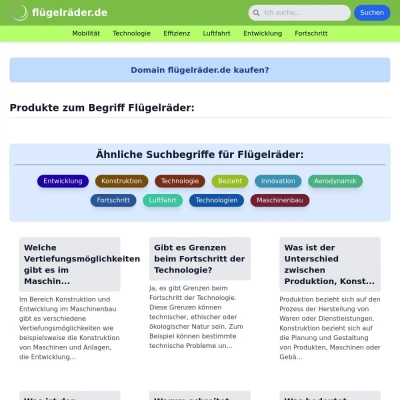 Screenshot flügelräder.de