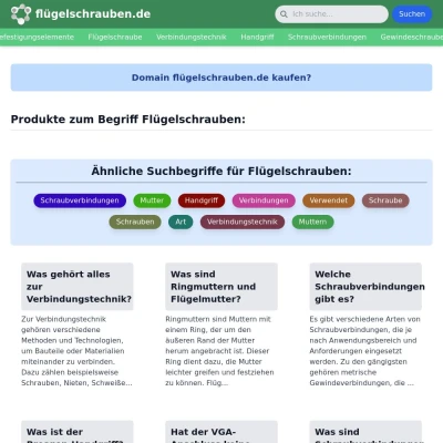 Screenshot flügelschrauben.de
