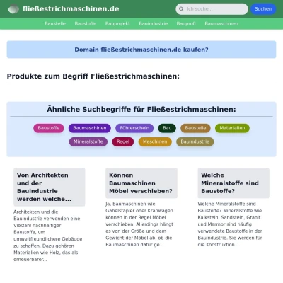 Screenshot fließestrichmaschinen.de