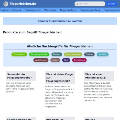 Screenshot fliegerbücher.de