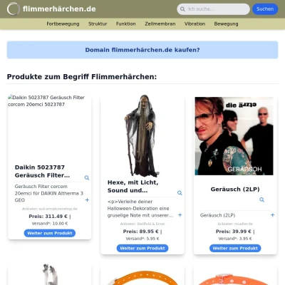 Screenshot flimmerhärchen.de