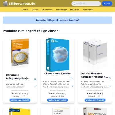 Screenshot fällige-zinsen.de