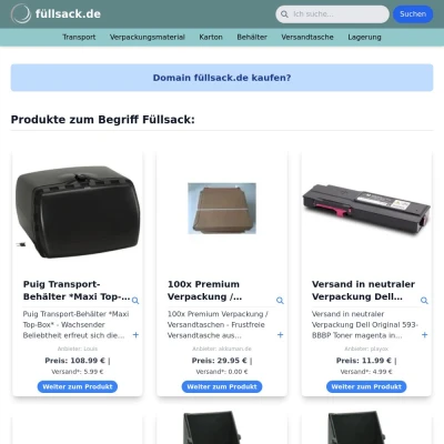 Screenshot füllsack.de