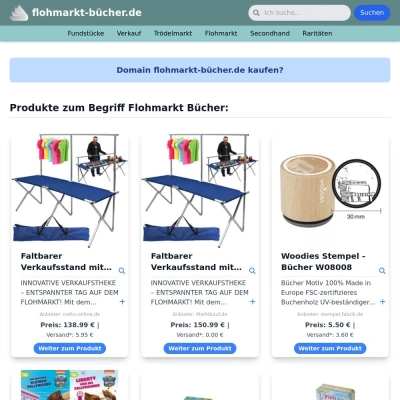 Screenshot flohmarkt-bücher.de