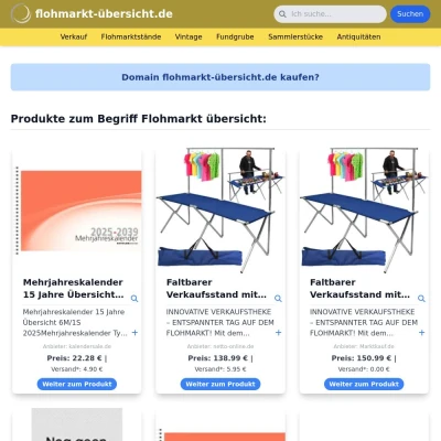 Screenshot flohmarkt-übersicht.de