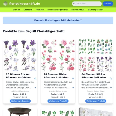 Screenshot floristikgeschäft.de