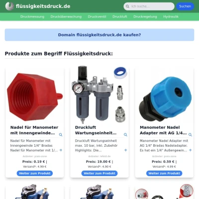 Screenshot flüssigkeitsdruck.de