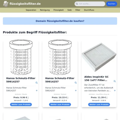 Screenshot flüssigkeitsfilter.de