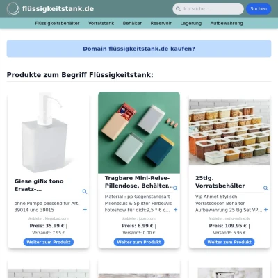 Screenshot flüssigkeitstank.de