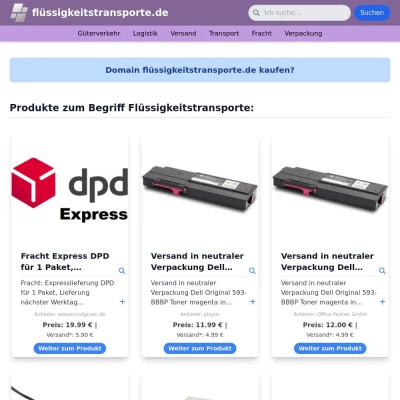 Screenshot flüssigkeitstransporte.de