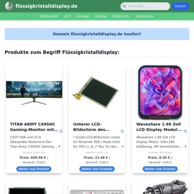 Screenshot flüssigkristalldisplay.de