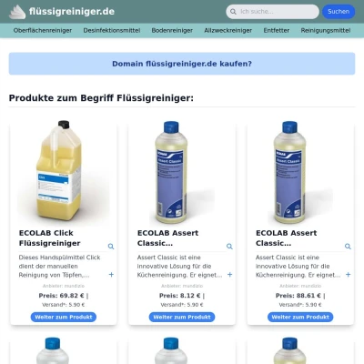 Screenshot flüssigreiniger.de