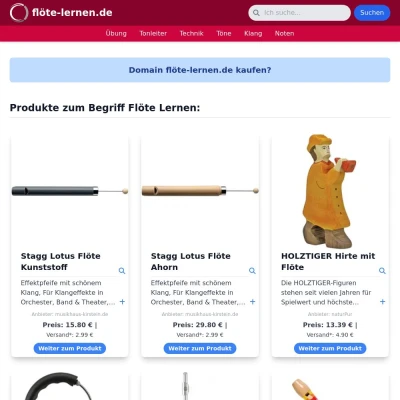 Screenshot flöte-lernen.de