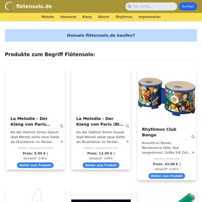 Screenshot flötensolo.de