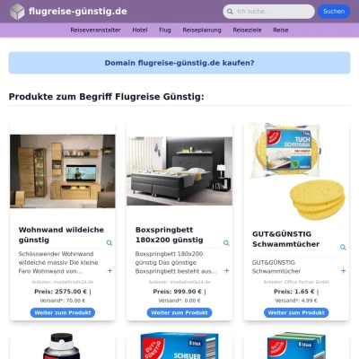 Screenshot flugreise-günstig.de