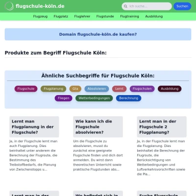 Screenshot flugschule-köln.de