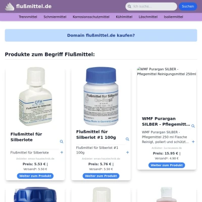 Screenshot flußmittel.de