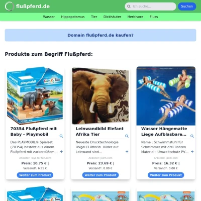 Screenshot flußpferd.de