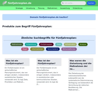 Screenshot fünfjahresplan.de