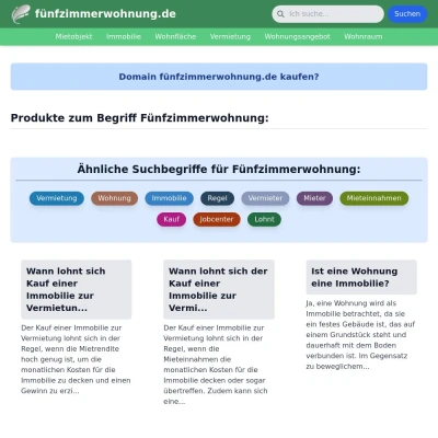 Screenshot fünfzimmerwohnung.de