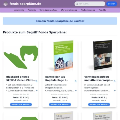Screenshot fonds-sparpläne.de