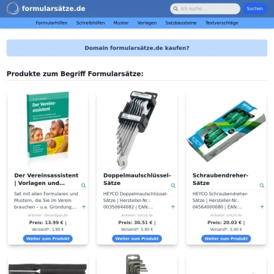 Screenshot formularsätze.de