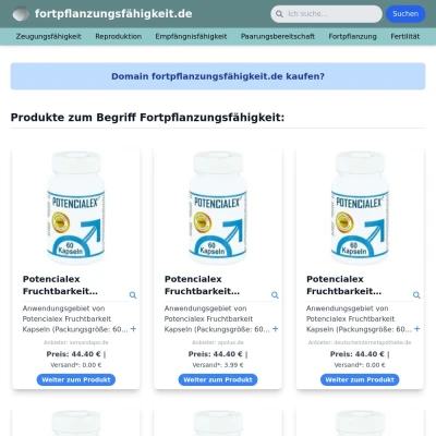 Screenshot fortpflanzungsfähigkeit.de